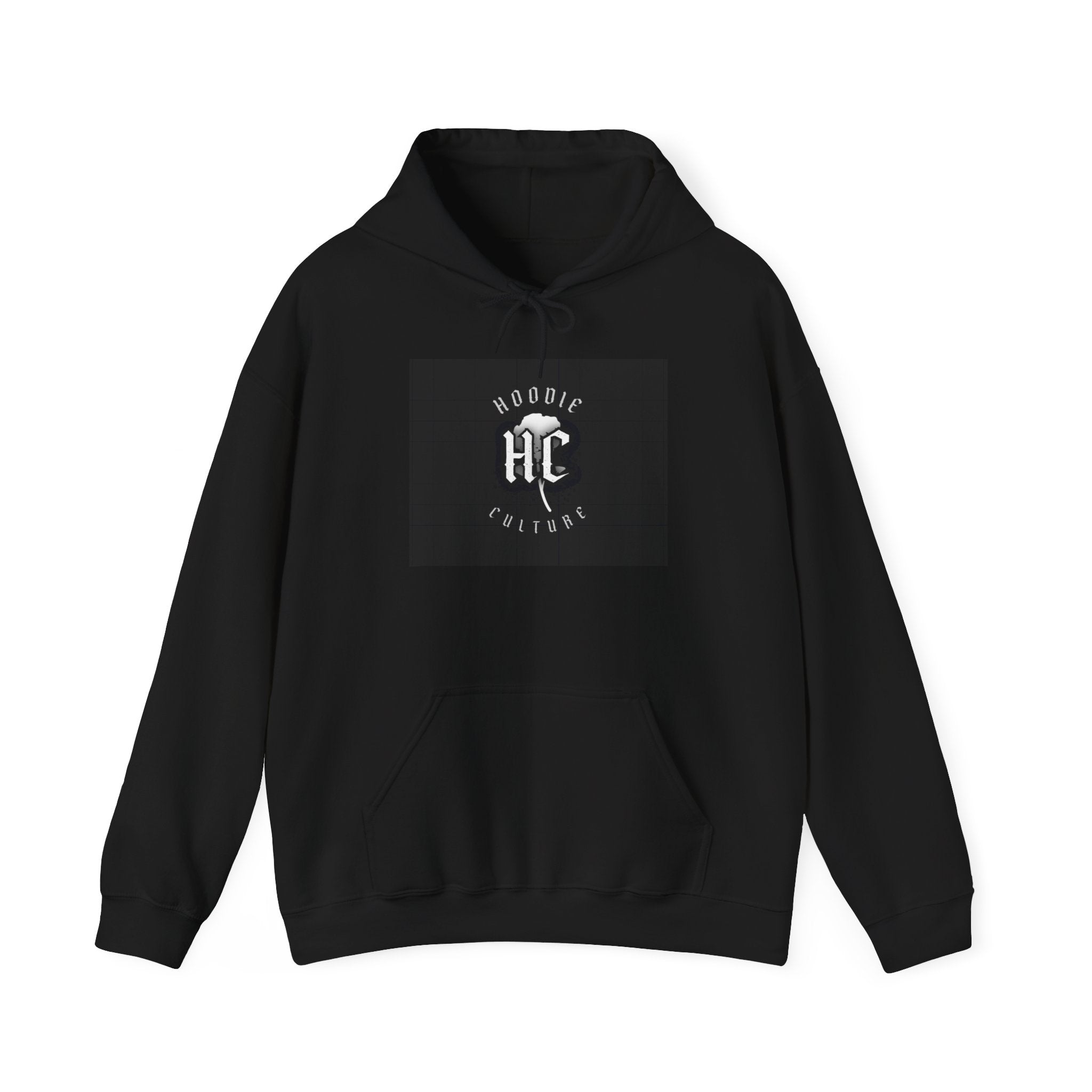 Hoodie Culture HC Logo Hoodie — Retro Monochrome Graphic Hoodie