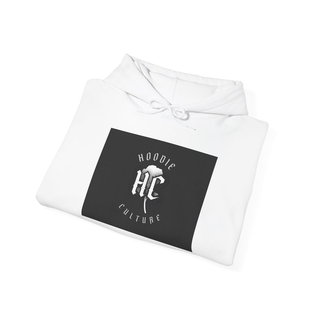 Hoodie Culture HC Logo Hoodie — Retro Monochrome Graphic Hoodie