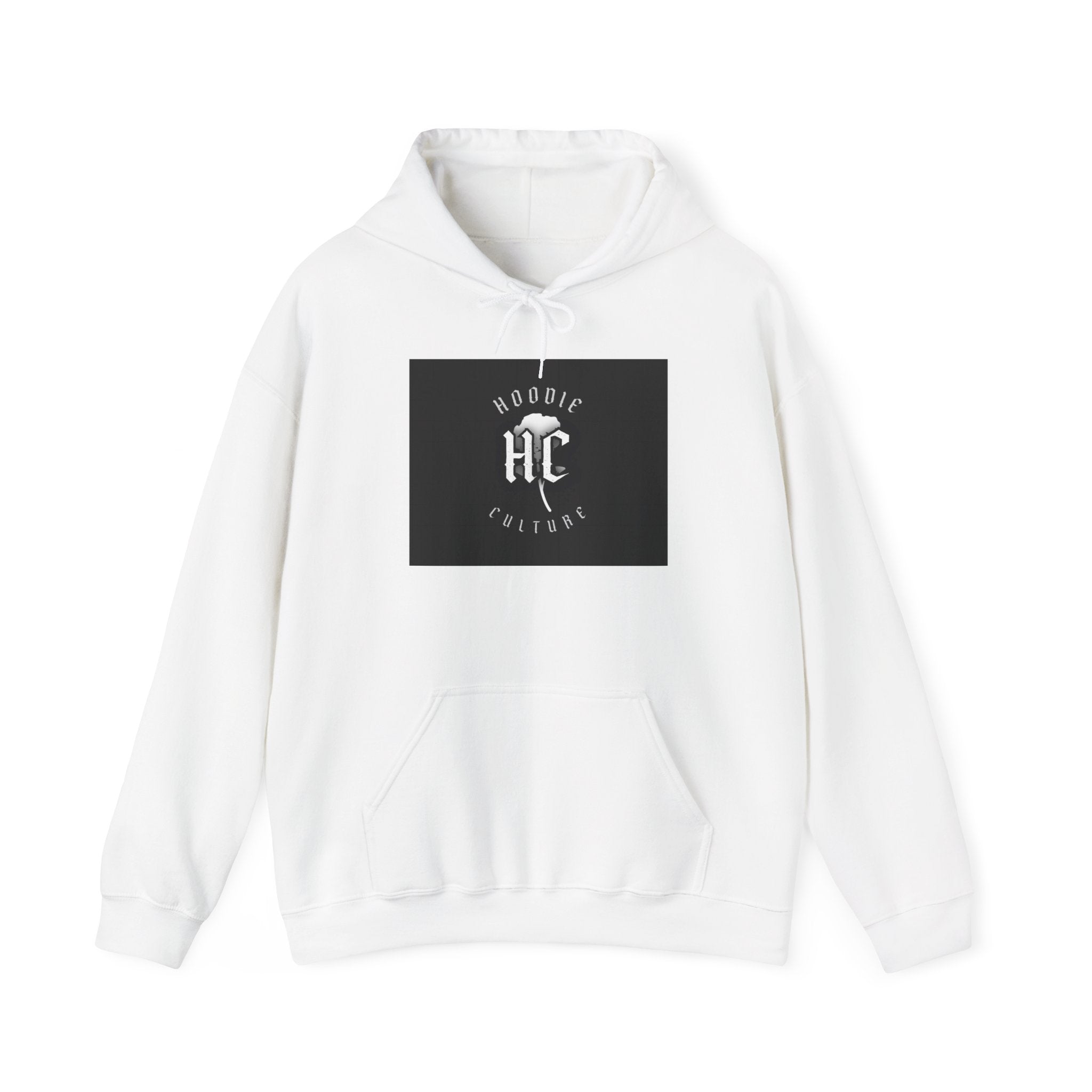 Hoodie Culture HC Logo Hoodie — Retro Monochrome Graphic Hoodie
