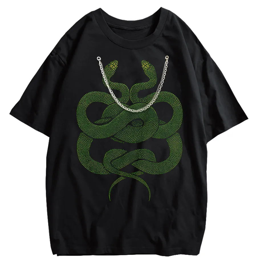 Gothic Dark Cartoon Print T-Shirt Women Harajuku Punk Y2K Streetwear