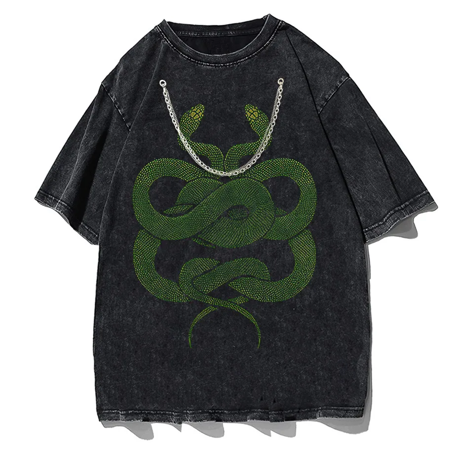 Gothic Dark Cartoon Print T-Shirt Women Harajuku Punk Y2K Streetwear