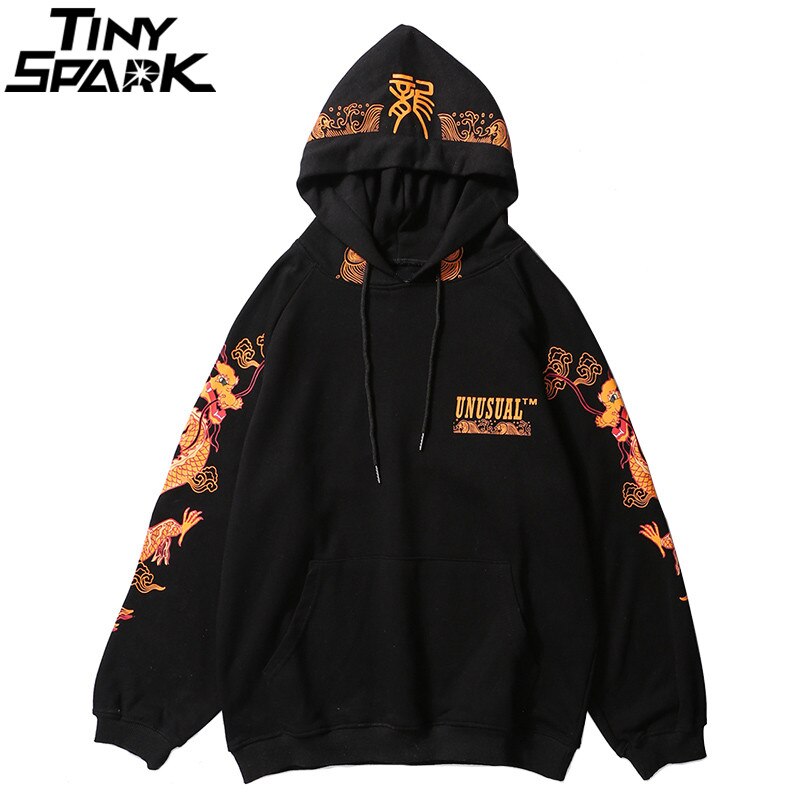 Ancient Dragon Print Hoodie