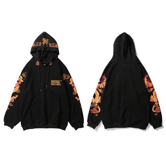 Ancient Dragon Print Hoodie