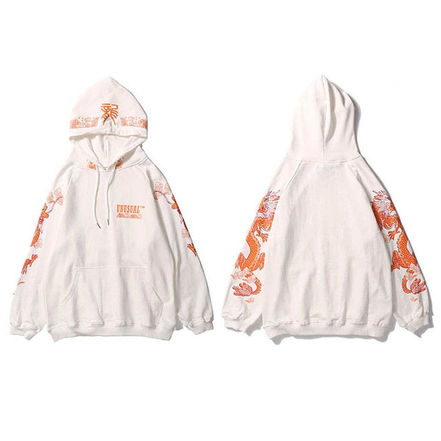 Ancient Dragon Print Hoodie