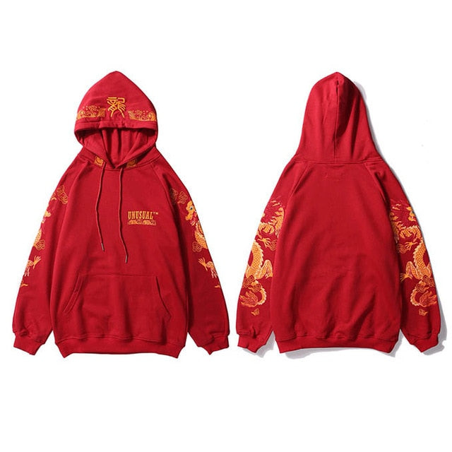 Ancient Dragon Print Hoodie