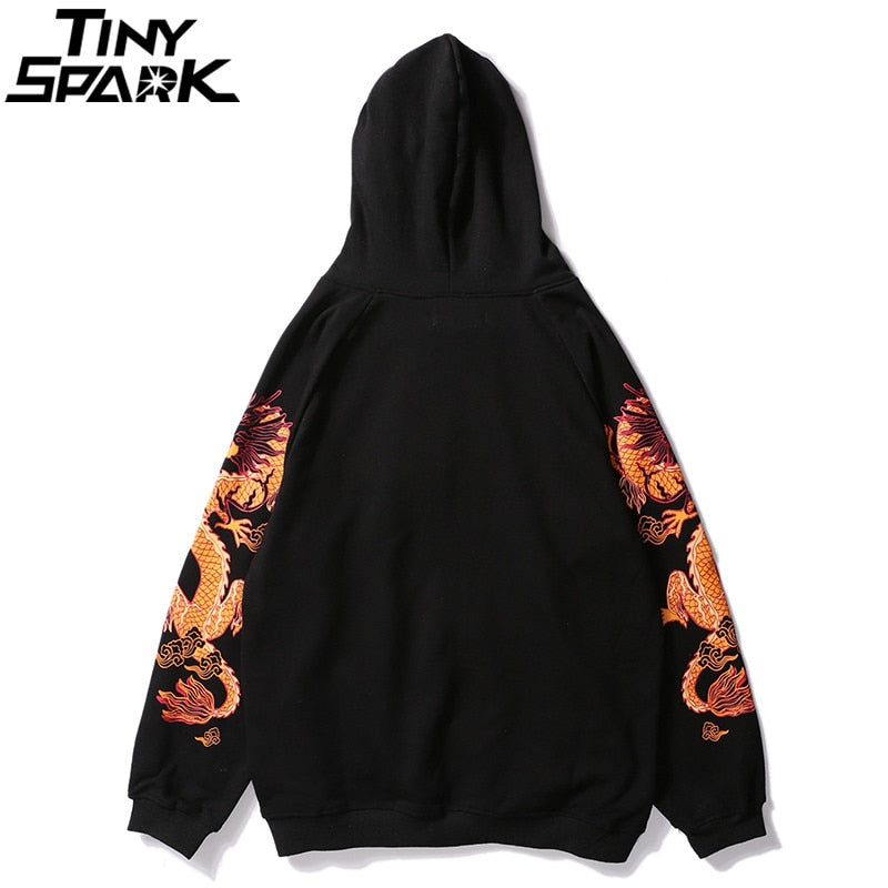Ancient Dragon Print Hoodie