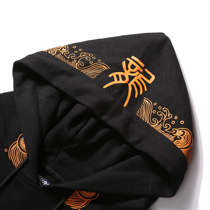 Ancient Dragon Print Hoodie