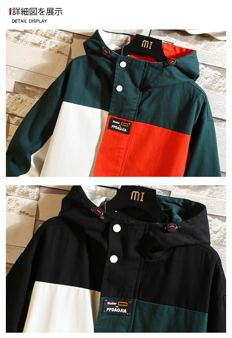 ColourBlock Hooded Jacket - Multicolour