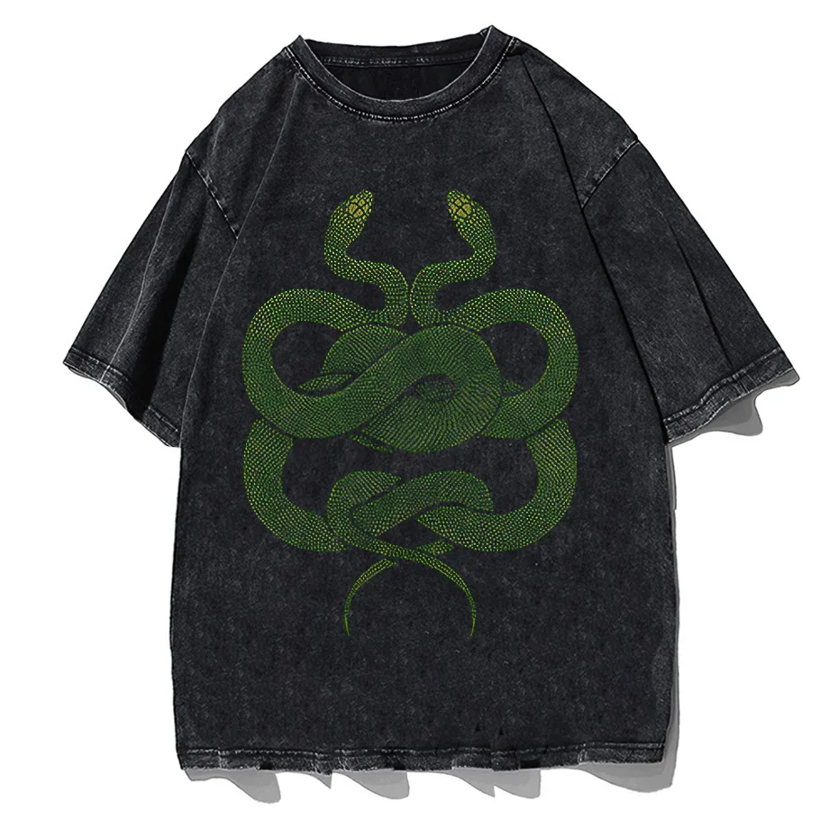 Gothic Dark Cartoon Print T-Shirt Women Harajuku Punk Y2K Streetwear