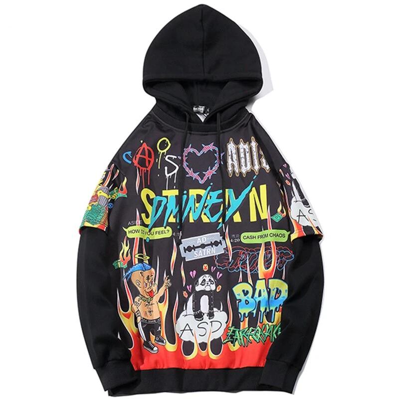 Graffiti Cartoon Hoodie