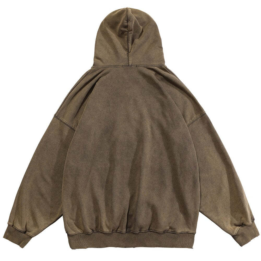 Distressed BlackAir Corp Hoodie