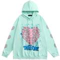 Hoodie Men Body Skeleton Letter Graffiti Hooded Pullover Autumn Baggy Hipster Hip Hop Style Sweatshirts Male Streetwear