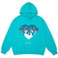 Hooded Hoodie Men Heart Print High Street Harajuku Style Pullover Couple Casual All-match Sweatshirts Winter Streetwear