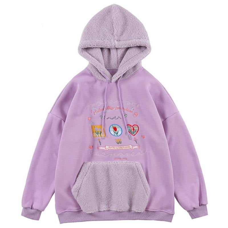 Patchwork Embroidered Hoodie