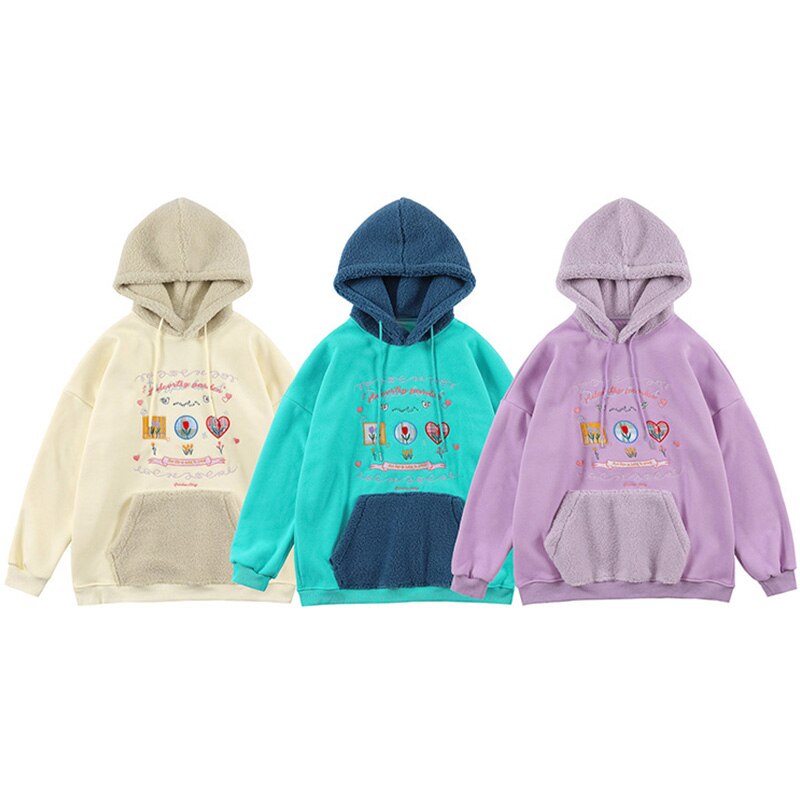 Patchwork Embroidered Hoodie