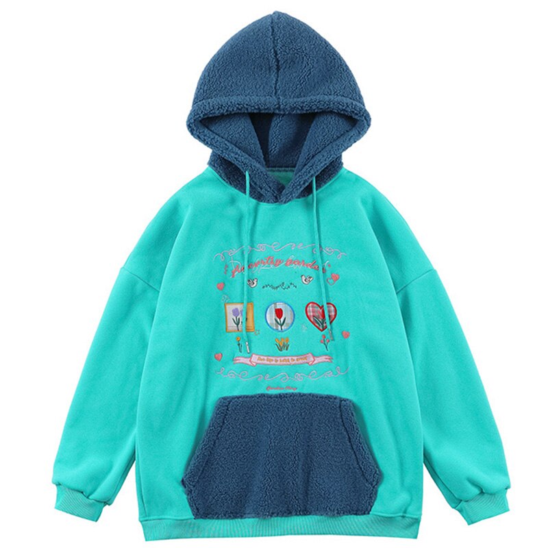 Patchwork Embroidered Hoodie