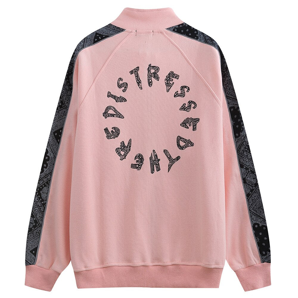 Retro Track Jacket - Pink|Black