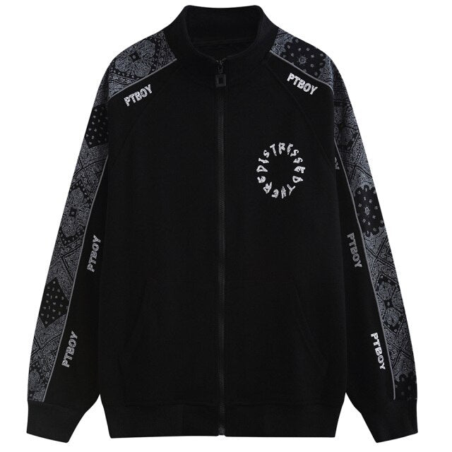 Retro Track Jacket - Pink|Black